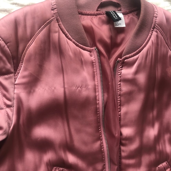 QUILTED SATIN BOMBER JACKET - Picture 5 of 7